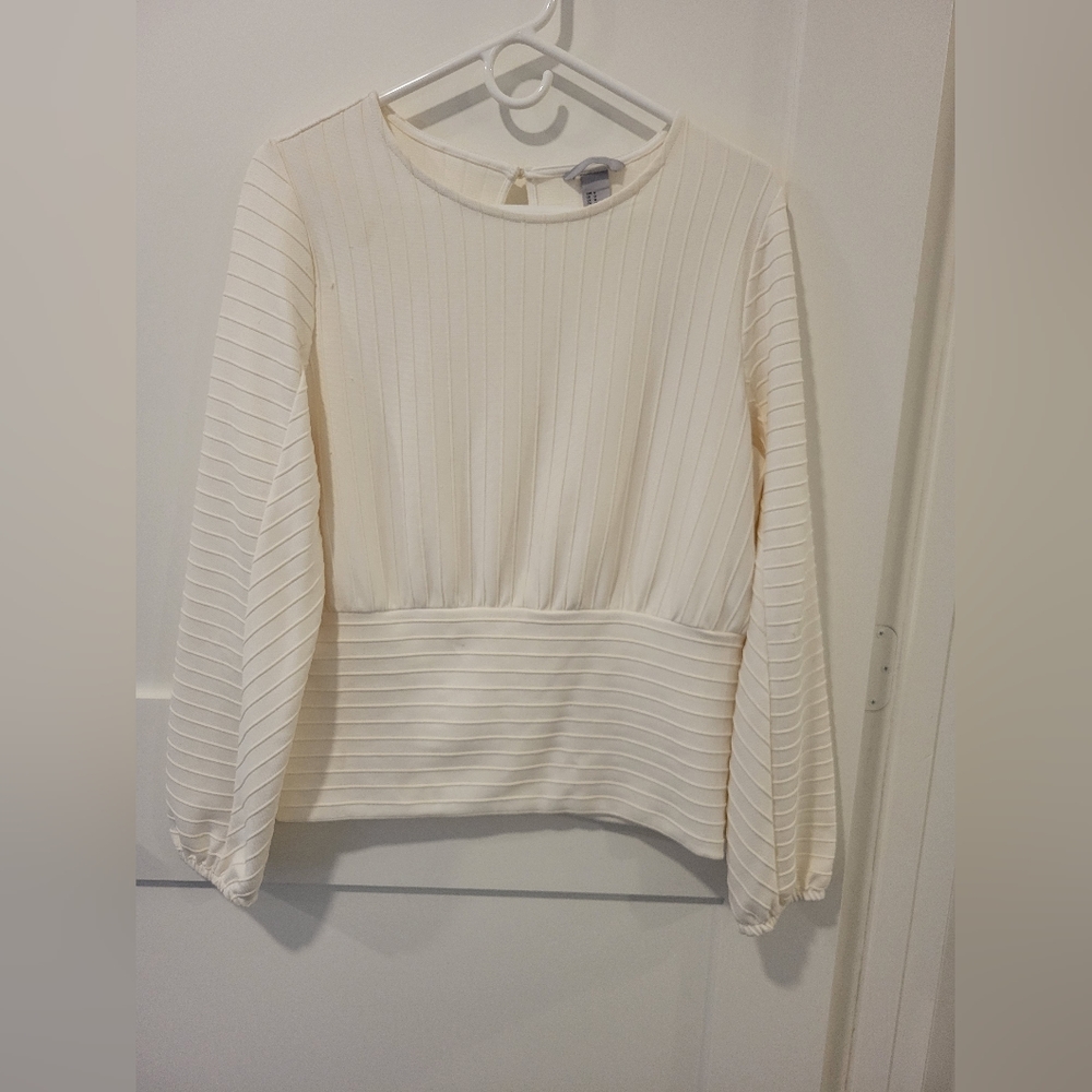 H&M Cream Blouse Elegant Top